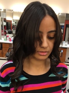 View Women's Hair, Medium Length, Hair Length, Bangs, Haircuts, Layered, Curly, Hairstyles - Natily Mayberry, College Station, TX
