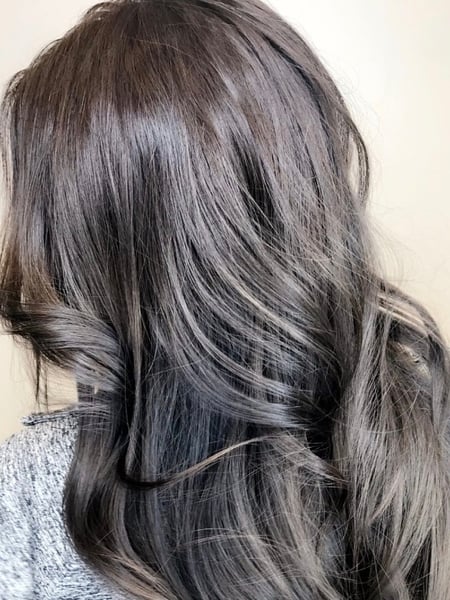Image of  Haircuts, Women's Hair, Layered, Blowout, Permanent Hair Straightening, Black, Hair Color, Long, Hair Length