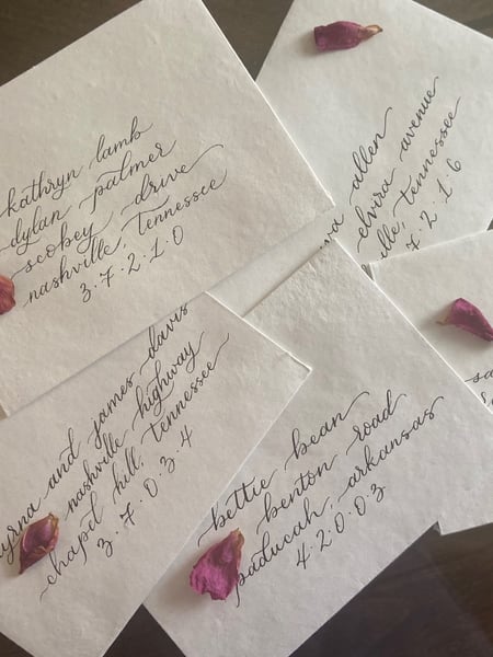 Image of  Calligraphy, Calligraphy Service, Envelope Addressing, Wedding Stationary