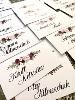 View Place Cards, Calligraphy, Calligraphy Service - Katherine Glattard, Wilmette, IL