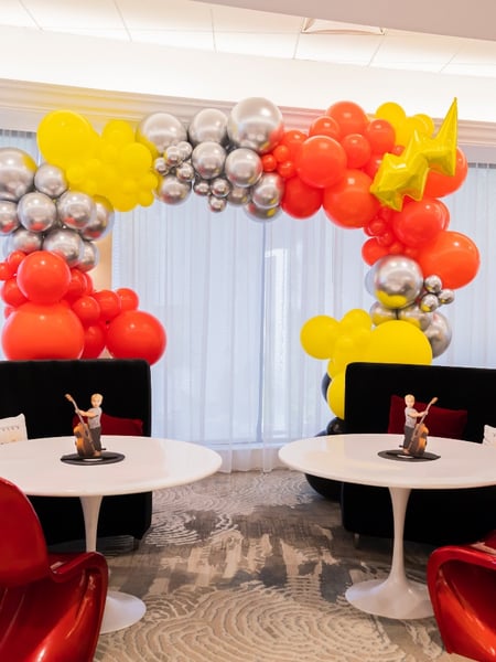 Image of  Balloon Decor, Arrangement Type, Balloon Composition, Event Type, Birthday, Colors, Black, Accents, Characters, Balloon Column