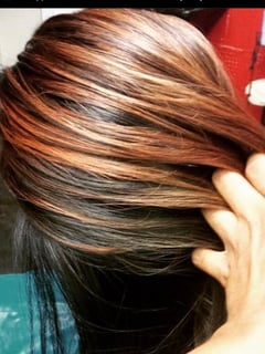 View Women's Hair, Color Correction, Hair Color, Blonde, Brunette, Balayage, Fashion Color, Highlights, Ombré, Red, Long, Hair Length, Bangs, Haircuts, Layered, Straight, Hairstyles, Permanent Hair Straightening, Silk Press - Alexia Matthews, Lake Charles, LA