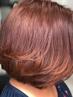 View Hair Color, Hair Length, Balayage, Women's Hair, Blunt (Women's Haircut), Haircut, Short Hair (Chin Length), Full Color - Shawon Pinder, Atlanta, GA