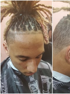 View Low Fade, Haircut, Men's Hair, Locs, Hairstyles - Kayla Parker, Pearland, TX