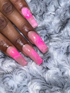 View Pink, Nail Art, Medium, Nails, Nail Length, Nail Shape, Square, Nail Finish, Nail Color, Nail Style - ayana stokes, Baltimore, MD