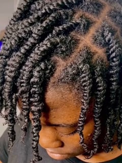 View Hair Color, Black, Women's Hair, Hairstyle, Braids (African American), Hair Length, Short Hair (Chin Length) - Kareema Kolodziejczyk, Virginia Beach, VA