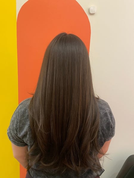 Image of  Women's Hair, Blowout, Long, Hair Length, Layered, Haircuts