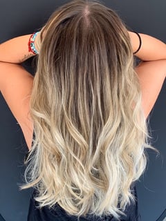 View Blonde, Layered, Haircuts, Women's Hair, Beachy Waves, Hairstyles, Curly, Highlights, Hair Color, Balayage, Foilayage, Brunette, Long, Hair Length - Samantha Casillo, Little Falls, NJ