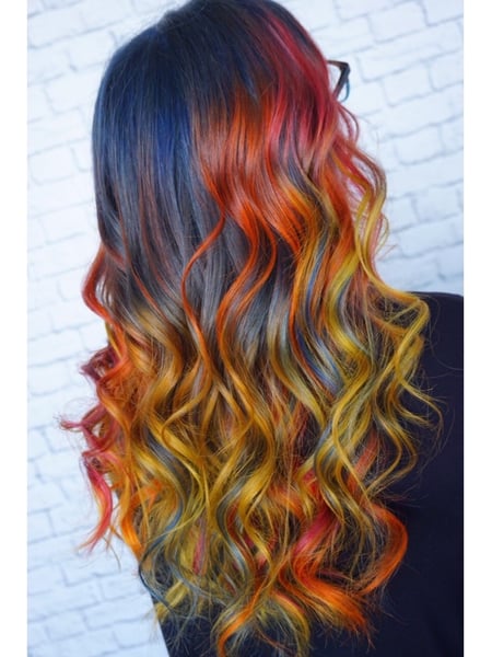 Image of  Women's Hair, Hair Color, Blowout, Balayage, Fashion Color, Hair Length, Long, Haircuts, Layered, Hairstyles, Beachy Waves, Curly