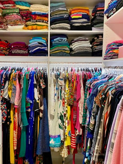 View Closet Organization, Hanging Clothes, Shoe Shelves, Folded Clothes, Handbags, Linens, Professional Organizer - Janet Schiesl, Centreville, VA