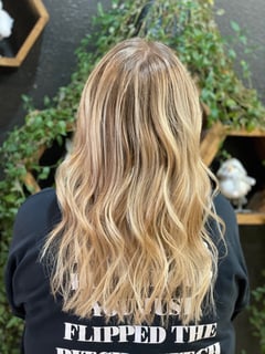 View Hair Length, Blunt, Full Color, Medium Length, Foilayage, Women's Hair, Haircuts, Ombré, Blonde, Balayage, Long, Hairstyles, Beachy Waves, Hair Color, Highlights, Layered - Delilah Corona, Chico, CA
