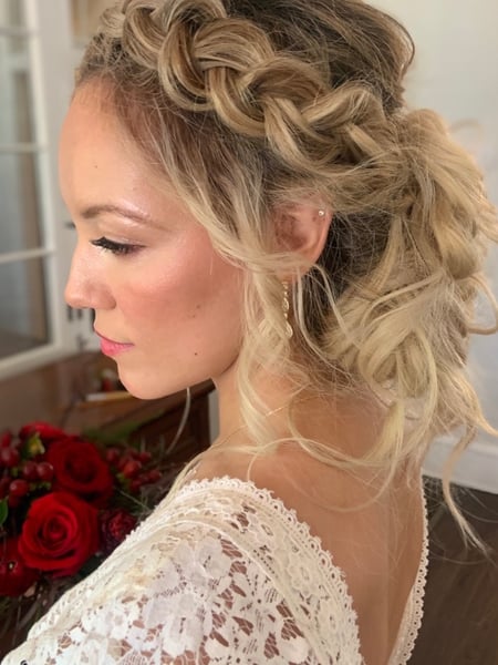 Image of  Women's Hair, Long, Hair Length, Weave, Hairstyles, Updo, Hair Extensions, Beachy Waves, Boho Chic Braid, Bridal, Blowout, Balayage, Hair Color, Black, Blonde, Brunette, Color Correction, Ombré, Highlights
