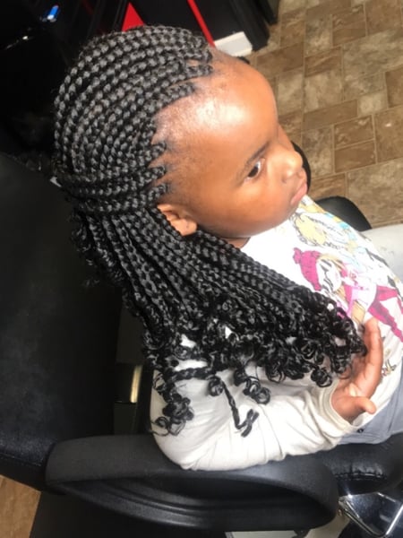 Image of  Kid's Hair, Braiding (African American), Hairstyle, Curls