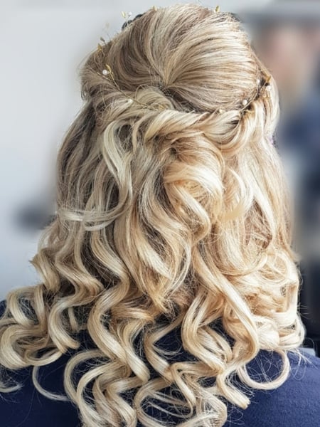 Image of  Women's Hair, Curly, Hairstyles, Bridal, Natural, Updo, Boho Chic Braid