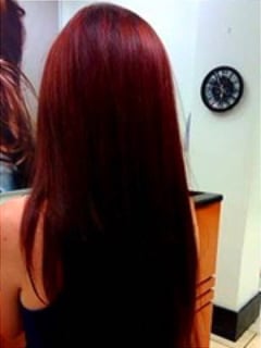 View Layered, Haircuts, Women's Hair, Blowout, Straight, Hairstyles, Red, Hair Color, Color Correction, Full Color, Hair Length, Long - Mindy Hair Genius, Corpus Christi, TX