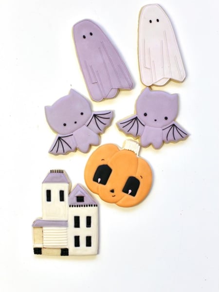 Image of  Cookies, Occasion, Color, Orange, Pastel, Purple, Halloween