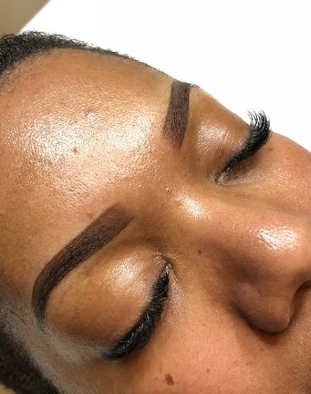 Image of  Brows, Brow Shaping, Steep Arch, Ombré, Microblading
