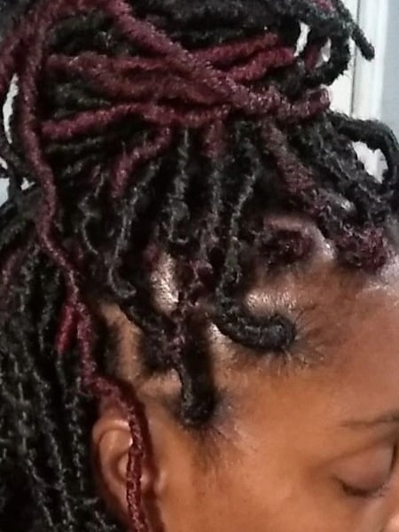 Image of  Women's Hair, Braids (African American), Hairstyles, Locs, Curly, Hair Extensions, Natural, Protective, Weave