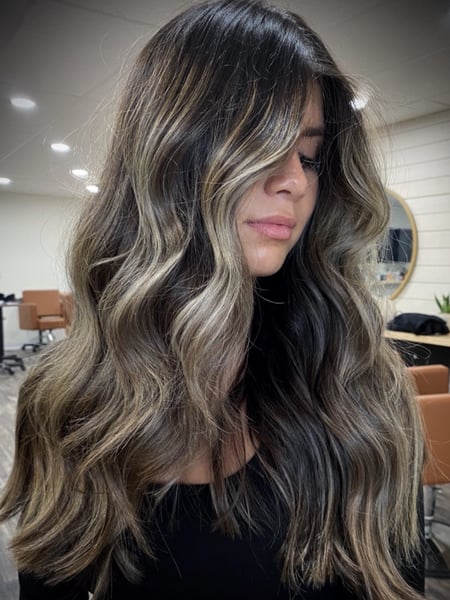 Image of  Women's Hair, Balayage, Hair Color, Foilayage, Highlights, Brunette