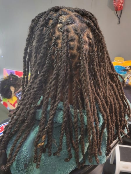 Image of  Locs, Hairstyles, Men's Hair, Braids (African American), Highlights, Hair Color, Blowout
