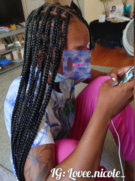 Image of  Kid's Hair, Girls, Haircut, Braiding (African American), Hairstyle, French Braid, Protective Styles
