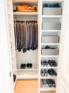 View Closet Organization, Handbags, Shoe Shelves, Hanging Clothes, Professional Organizer - DwellWell , San Francisco, CA