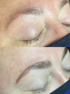 View Brows, Brow Lamination, Brow Tinting, Brow Sculpting, Wax & Tweeze, Brow Technique, Rounded, Brow Shaping, Arched - Deanna Verkovod, Spokane, WA