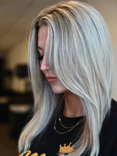 View Women's Hair, Blonde, Hair Color, Medium Length, Hair Length, Layered, Haircuts - Kalie Clunk, North Olmsted, OH