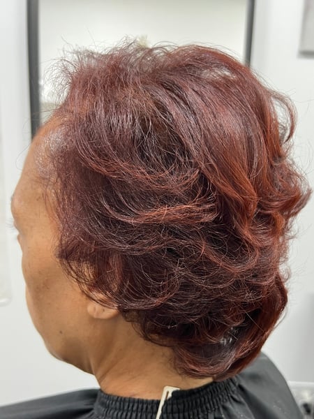 Image of  Red, Women's Hair, Hair Color, Hair Length, Full Color, Short Ear Length