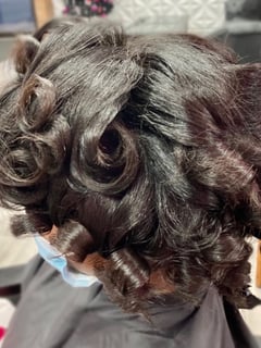 View Hair Restoration, Permanent Hair Straightening, Silk Press, Natural, Hairstyles, Curly, Haircuts, Layered, Hair Length, Shoulder Length, Women's Hair - Meisha Knight , Merrillville, IN