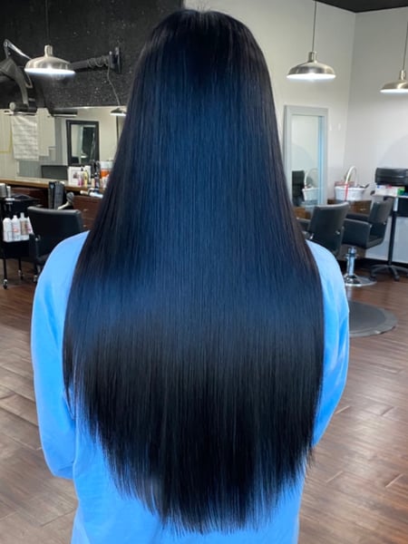 Image of  Women's Hair, Hair Color, Black, Full Color, Long, Hair Length