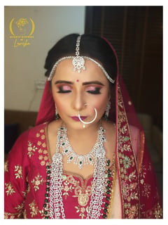 View Makeup, Olive, Skin Tone, Bridal, Look, Black, Colors, Glitter, Pink - Lavisha Madani, Delhi, IA