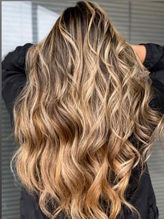 View Women's Hair, Long Hair (Upper Back Length), Hair Length, Layers, Hair Color, Haircut, Foilayage - Carla Dasilva, Hudson, MA