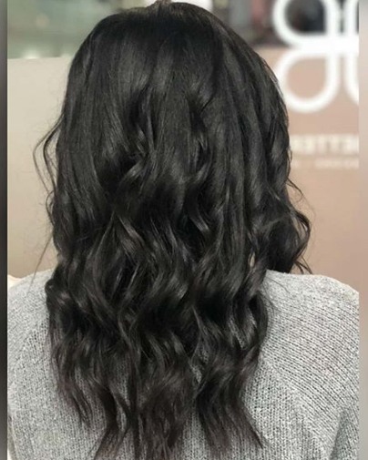 Image of  Women's Hair, Blowout, Hair Length, Medium Length, Curly, Hairstyles