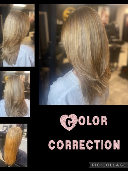 Image of  Haircuts, Ombré, Blonde, Balayage, Blowout, Long, Hairstyles, Women's Hair, Hair Color, Highlights, Layered, Hair Length, Color Correction, Bangs, Foilayage