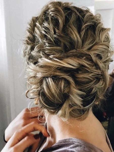 Image of  Curly, Haircuts, Women's Hair, Updo, Hairstyles, Boho Chic Braid, Beachy Waves, Curly, Bridal, Hair Extensions