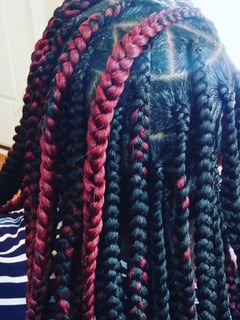 View Women's Hair, Black, Hair Color, Fashion Color, Red, Long, Hair Length, Braids (African American), Hairstyles - Lanae Hartley, Macon, GA