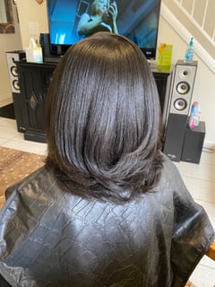 View Hair Texture, Permanent Hair Straightening, Blowout, Women's Hair, Shoulder Length, Hair Length, Natural, Hairstyles, 4B, Silk Press - Passion Finks, Las Vegas, NV