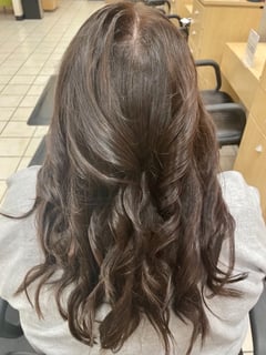 View Women's Hair, Blowout, Hair Color, Brunette, Full Color, Haircuts, Layered, Beachy Waves, Hairstyles - Heather Long, Noblesville, IN