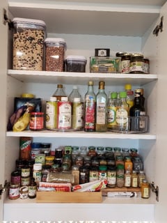 View Kitchen Shelves, Baking Supplies, Spice Cabinet, Food Pantry, Kitchen Organization, Professional Organizer - Alana Frost, San Diego, CA